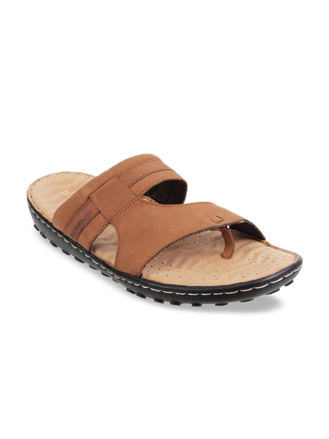 

Metro Men Tan Brown Leather Comfort Sandals