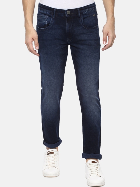 

V Dot Men Navy Blue Slim Fit Mid-Rise Clean Look Jeans