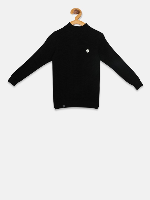 

Monte Carlo Boys Black Solid Pullover Sweater