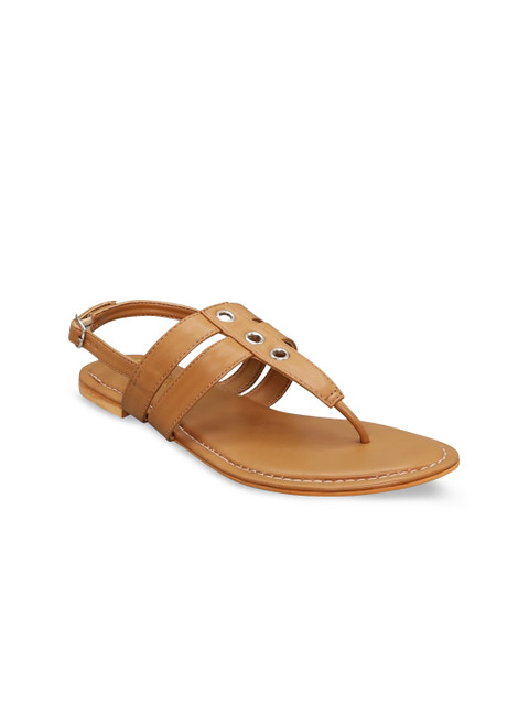 

Siendo Desi Women Beige Embellished T-Strap Flats