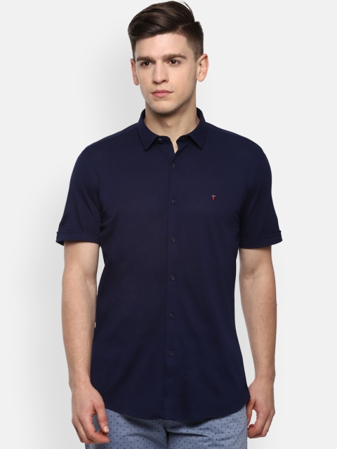 

Louis Philippe Sport Men Navy Blue Slim Fit Solid Casual Shirt