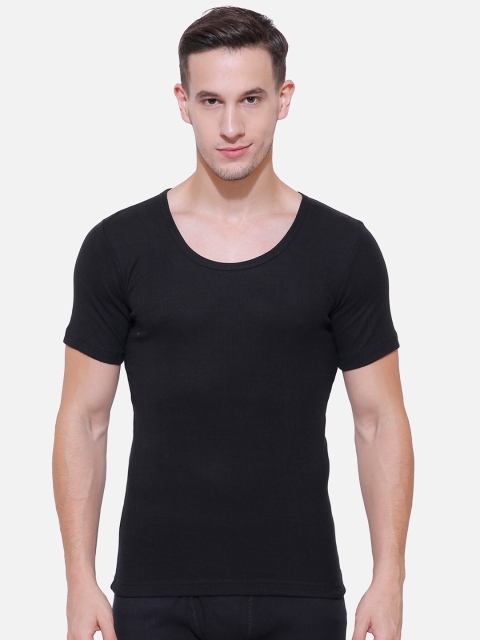 

BODYCARE INSIDER Men Black Solid Thermal Top