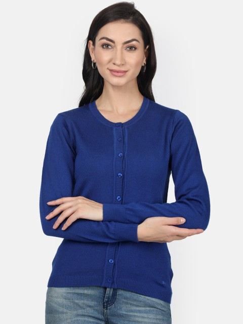 

Monte Carlo Women Blue Solid Cardigan
