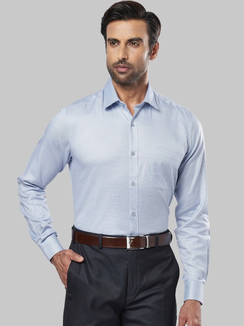 

Raymond Men Blue Regular Fit Printed Formal Shirt