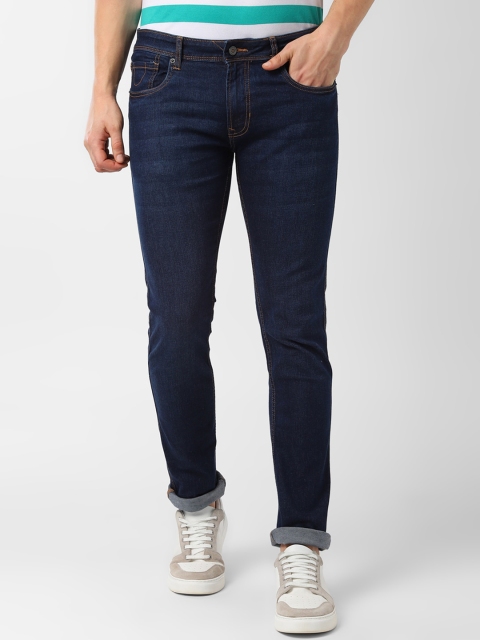 

Peter England Casuals Men Navy Blue Skinny Fit Mid-Rise Clean Look Stretchable Jeans