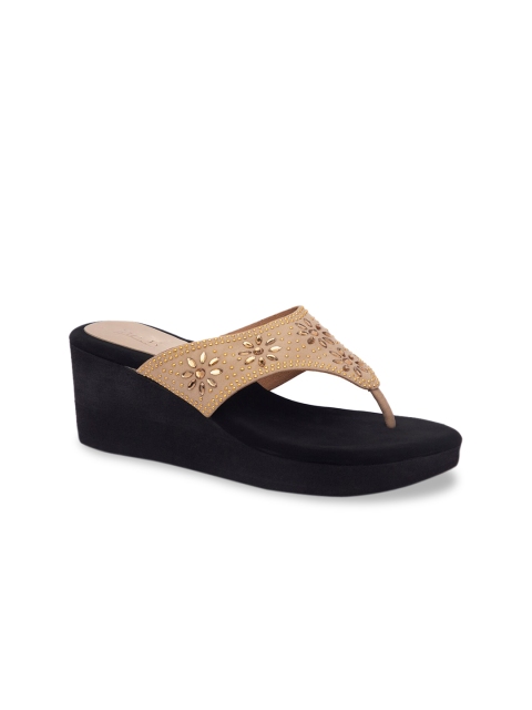 Inc 5 Women Beige Embellished Wedges