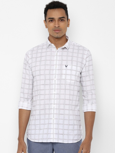 

Allen Solly Men White & Black Slim Fit Checked Casual Shirt
