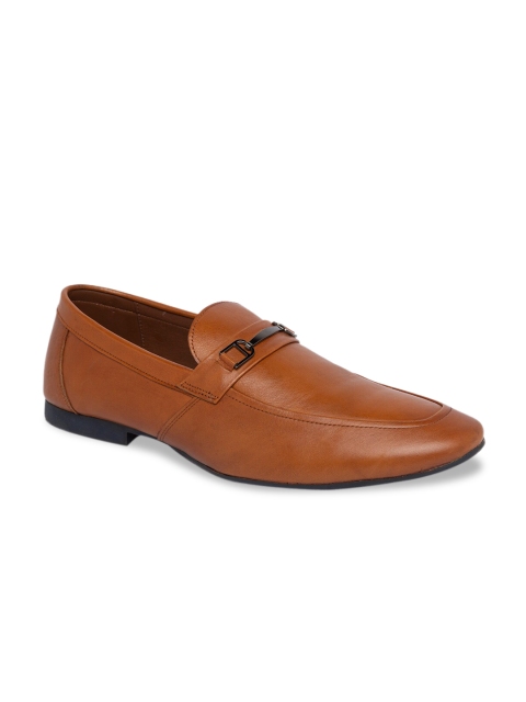 

Regal Men Tan Brown Solid Leather Formal Loafers