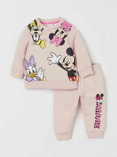 

H&M Girls Pink 2-piece sweatshirt set, Multi