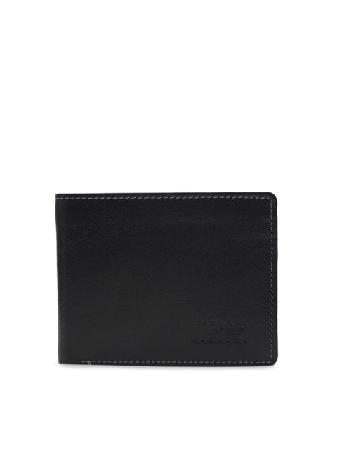 

Da Milano Men Black Solid Leather Two Fold Wallet
