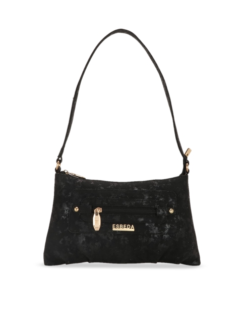 

ESBEDA Black Textured Handheld Bag