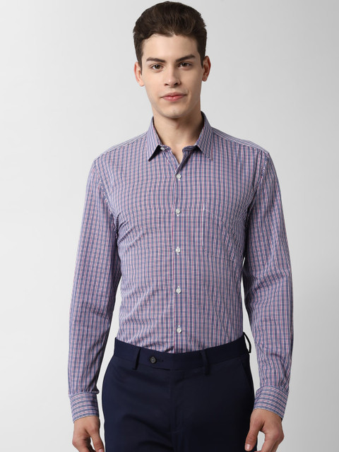 

Peter England Men Multicoloured Slim Fit Checked Formal Shirt, Multi