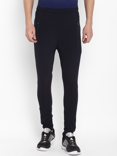 

SG Men Navy Blue Solid Straight-Fit Track Pants, Black