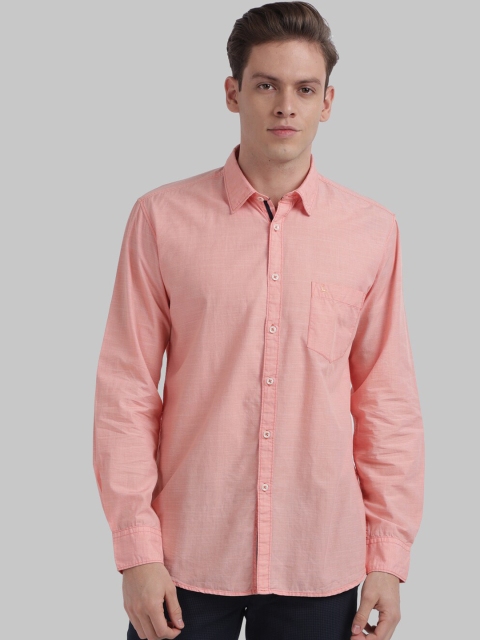 

Parx Men Orange Regular Fit Solid Casual Shirt