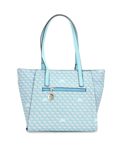 

ESBEDA Blue & White Printed Shoulder Bag