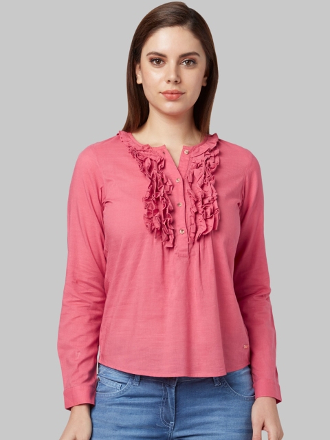 

Park Avenue Woman Women Pink Solid Top