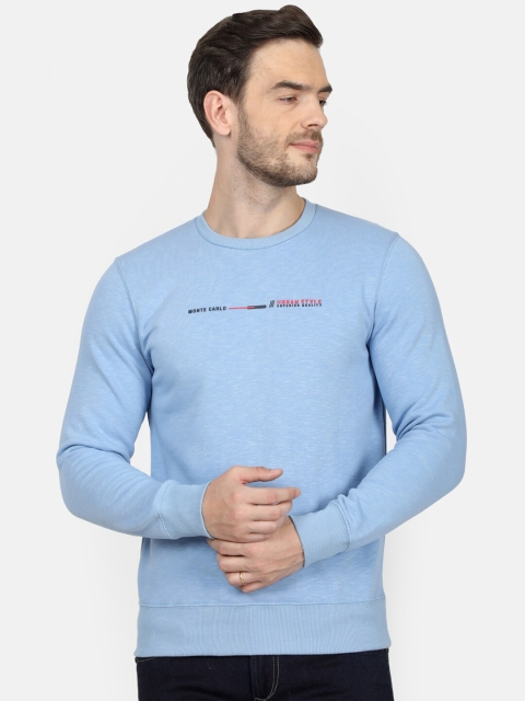 Monte Carlo Men Blue Solid Sweatshirt