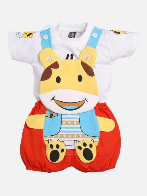 

Jaybee Infant Boys Multicoloured Applique Dungarees with T-shirt, Multi
