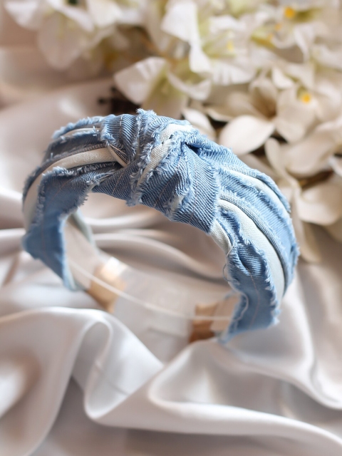 

Bellofox Women Blue Denim Knotted Hairband