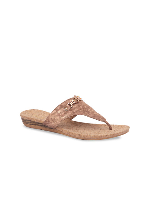 

Inc 5 Women Bronze-Toned Embellished Comfort Heels