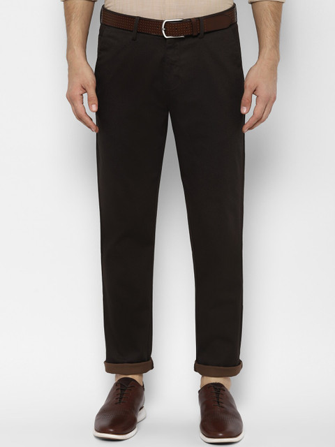 

Allen Solly Men Brown Slim Fit Solid Regular Trousers