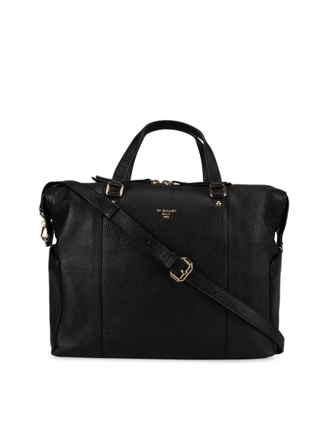 

Da Milano Black Solid Handheld Bag