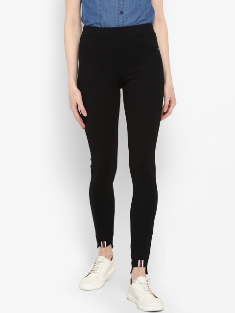 

FOSH Women Black Solid High-Rise Skinny-Fit Jeggings