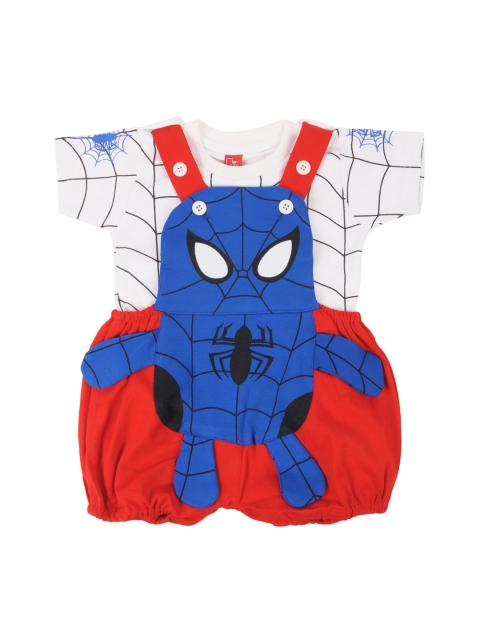 

Jaybee Boys Red & Blue Printed T-shirt with Dungarees