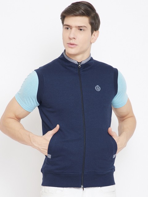 

Adobe Men Navy Blue Solid Sweatshirt