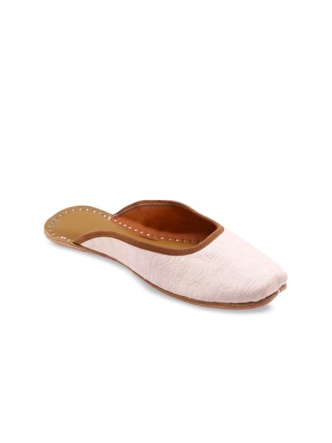 

HUE Women Cream-Coloured Printed Mojaris