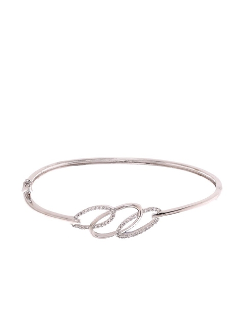 

Voylla Women Silver-Plated Cubic Zirconia Studded Bracelet