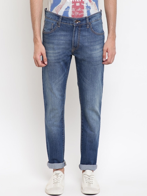 

Pepe Jeans Men Blue Tapered Fit Mid-Rise Clean Look Jeans