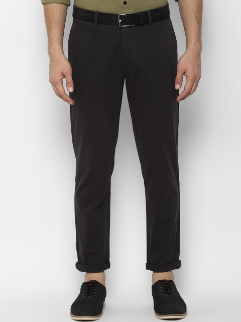 

Allen Solly Men Black Slim Fit Self Design Regular Trousers