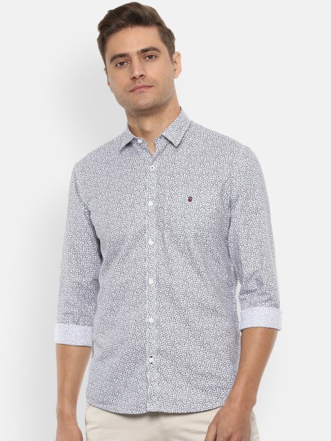 

Louis Philippe Sport Men Grey & Off-White Slim Fit Printed Casual Shirt