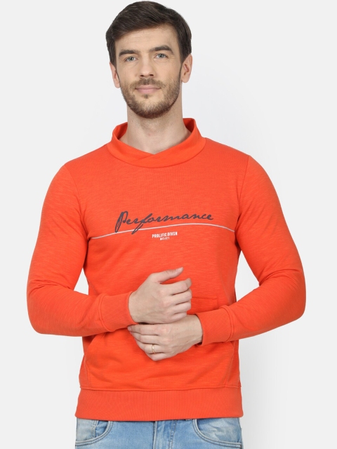 

Monte Carlo Men Orange Printed Sweatshirt