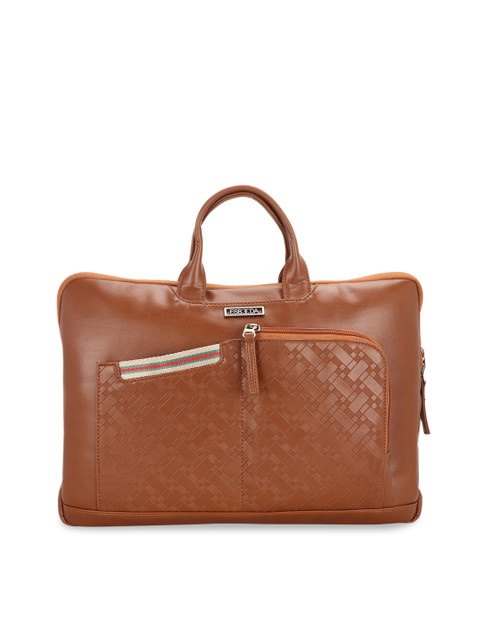 

ESBEDA Tan Brown Textured Laptop Bag
