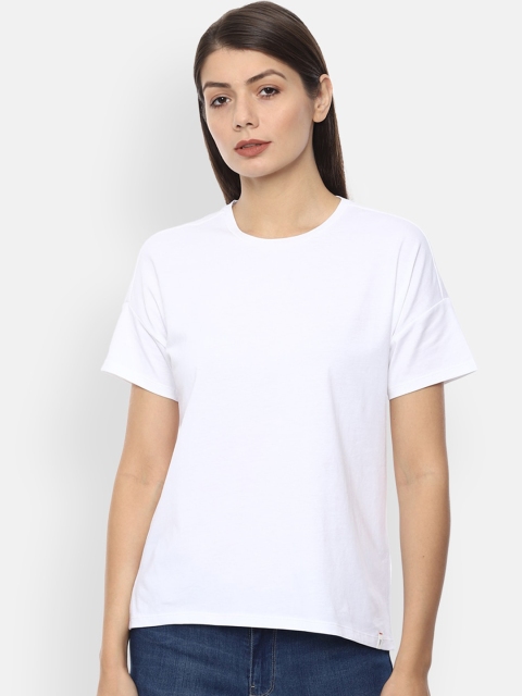 

Van Heusen Woman Women White Solid Pure Cotton Top