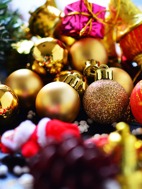 

Archies Set Of 25 Gold-Toned & Blue Christmas Decorations