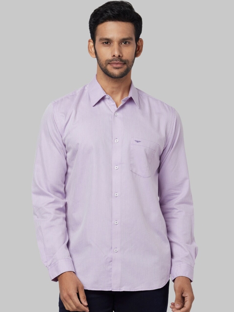 

Park Avenue Men Lavender Regular Fit Printed Casual Shirt