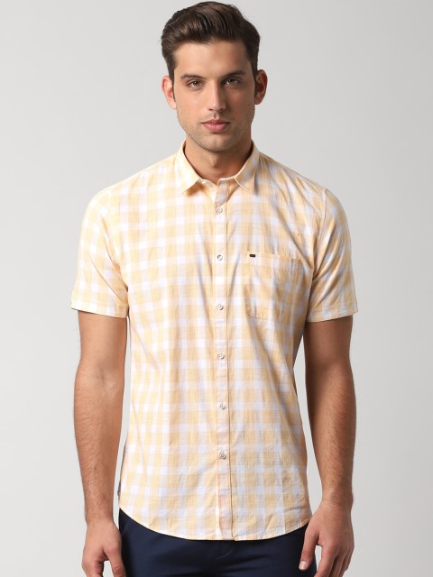 

Peter England Casuals Men Beige Slim Fit Checked Casual Shirt