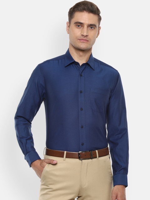 

Louis Philippe Men Blue Slim Fit Solid Formal Shirt