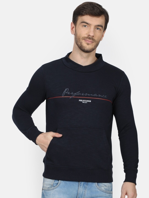 

Monte Carlo Men Navy Blue Printed Sweatshirt