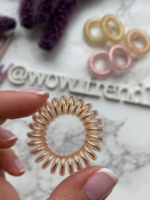 

Invisibobble Women Set Of 3 Gold-Toned Time To Shine Traceless Hair Scrunchies