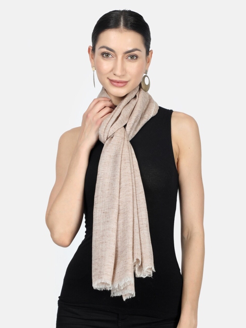 

Monte Carlo Women Beige Woven Design Stole