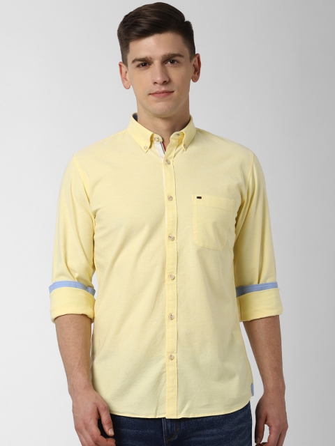 

Peter England Casuals Men Yellow Slim Fit Solid Casual Shirt
