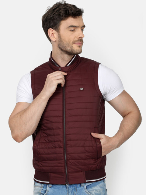

Monte Carlo Men Maroon Solid Bomber Jacket