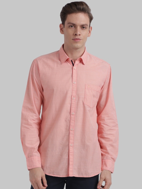 

Parx Men Orange Regular Fit Solid Casual Shirt