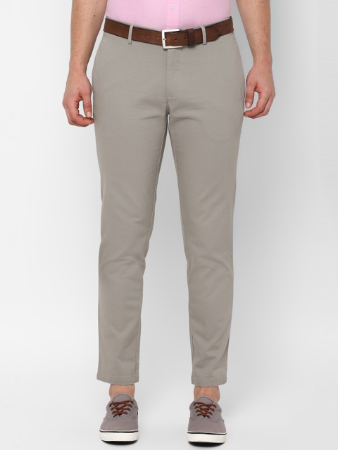 

Allen Solly Men Grey Slim Fit Solid Regular Trousers