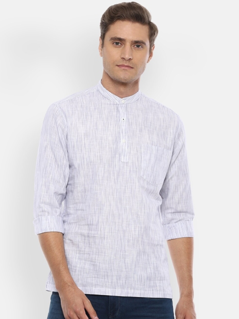

Louis Philippe Sport Men White & Blue Slim Fit Printed Casual Shirt