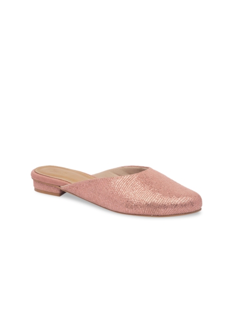 

Inc 5 Women Pink Embellished Mules